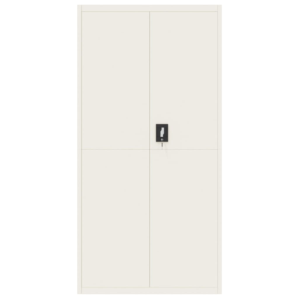 File Cabinet White 90x40x220 cm Steel